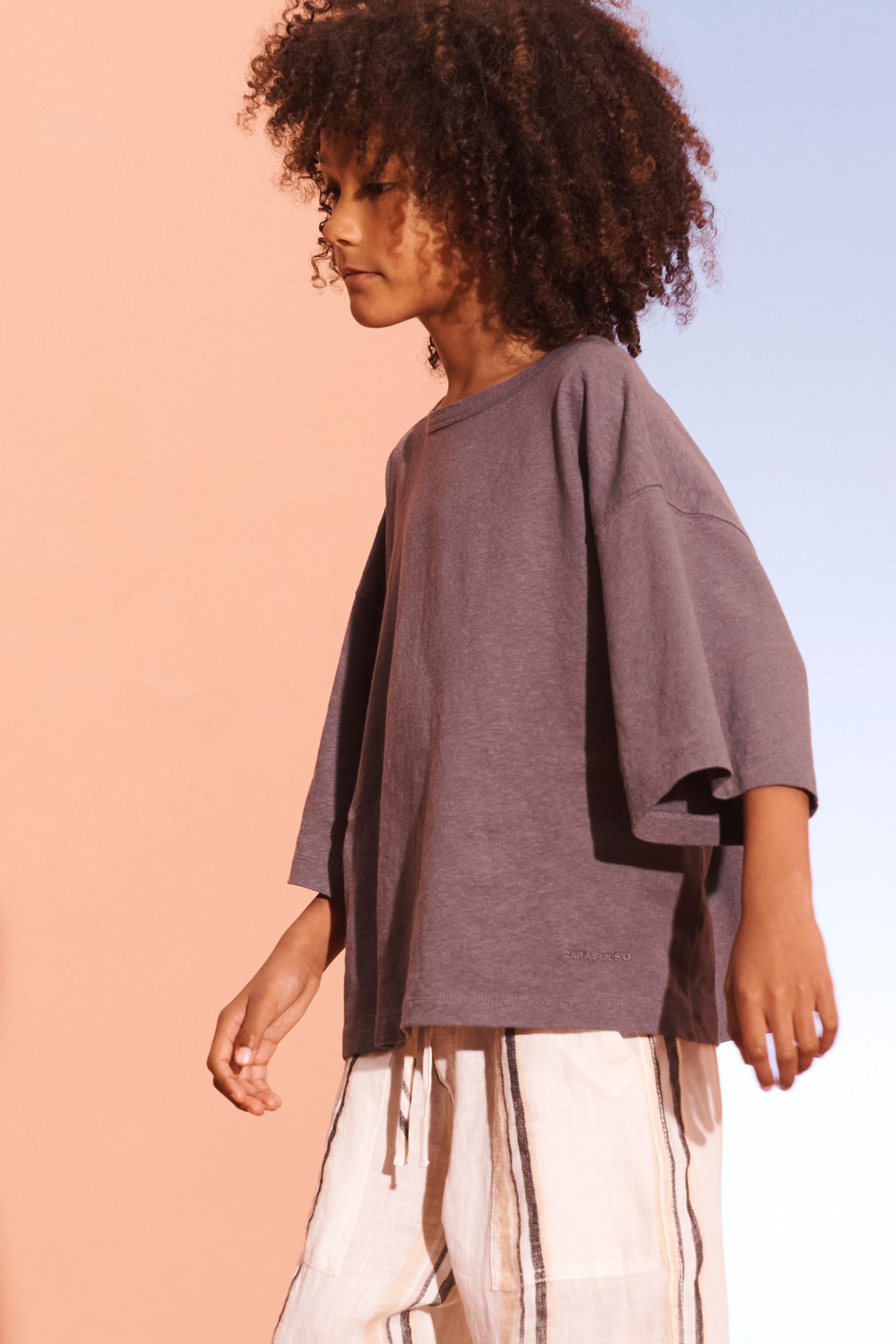 تیشرت کوتاهکُرد یقه بیسیکلت رگلان از برند زارا