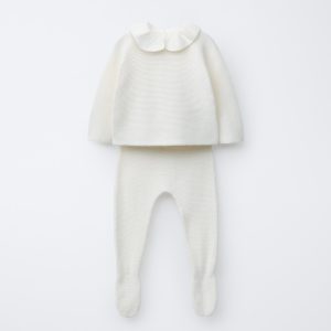 کاپشن با یقه ببه و آستین بلند از برند زارا (بچه گانه)