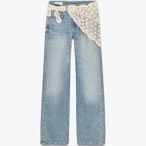 شلوار جین عریض با پنج جیب از برند زارا (زنانه)