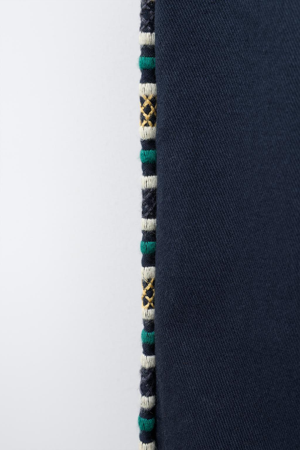 شلوار کمر الاستیک با جیب و دوخت زیبا از برند زارا