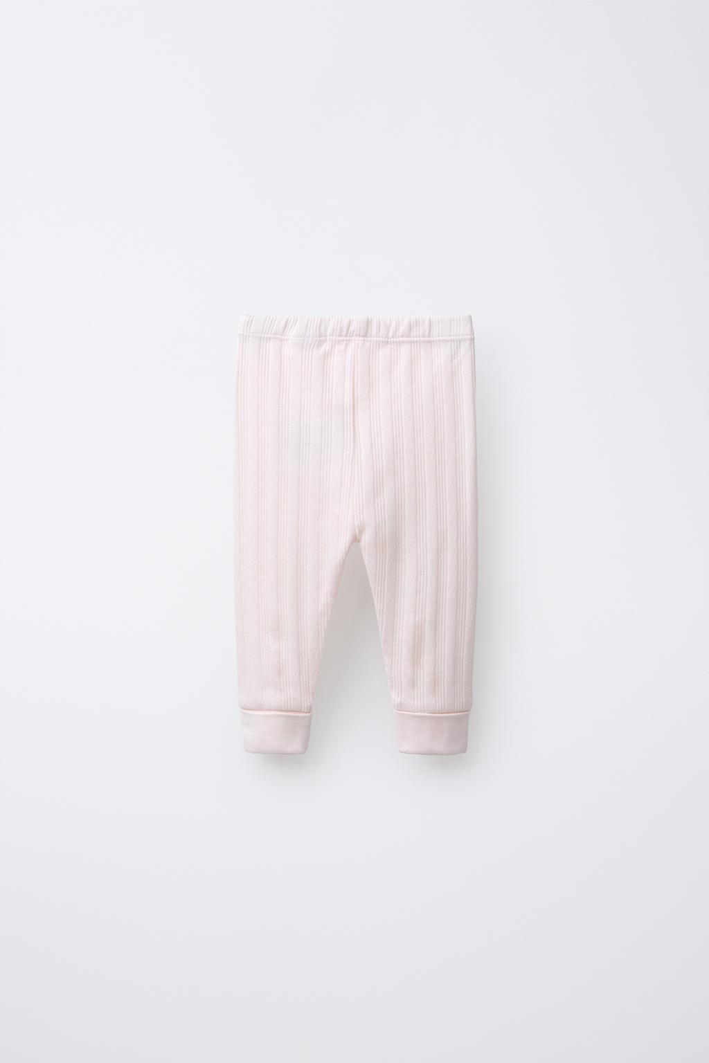 بسته سهتایی لگینگ پنبهای چیندار از برند زارا (بچه گانه)