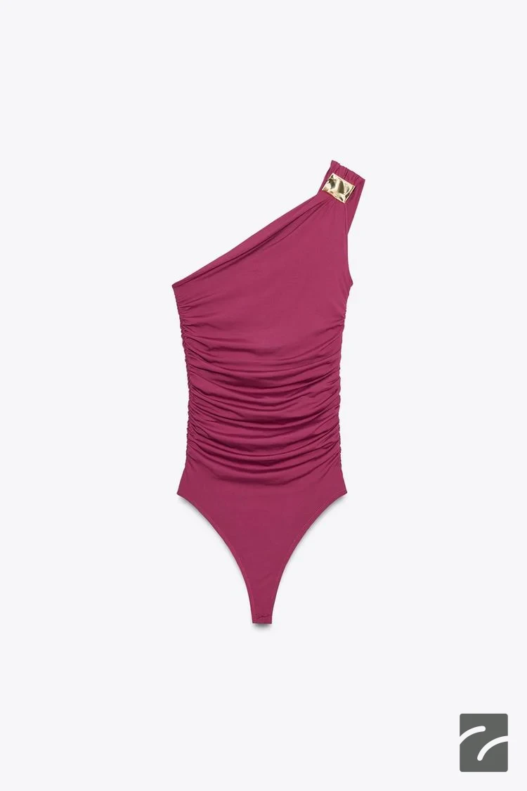 بادی پلیآمید یقه نامتقارن با جزئیات از برند زارا (زنانه)