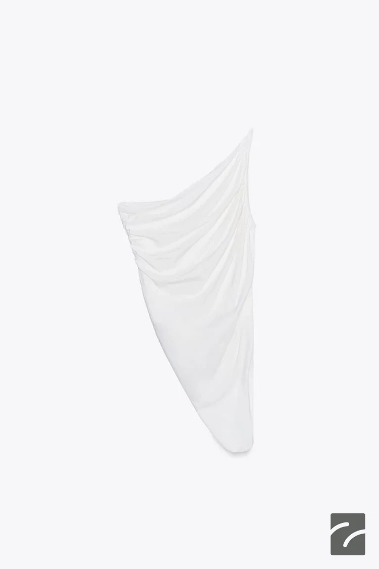 بادی یقه نامتقارن از نخ پلی آمید از برند زارا (زنانه)