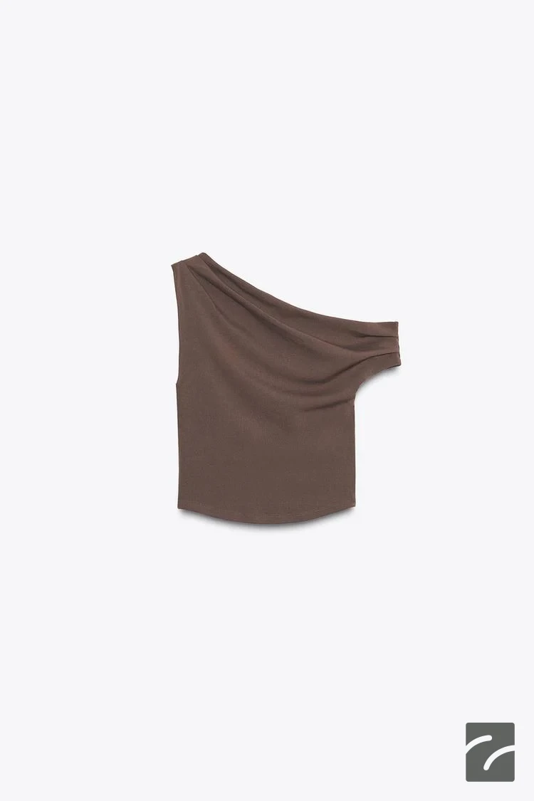 بالاپوش یقه نامتقارن با چیندار از برند زارا (زنانه)