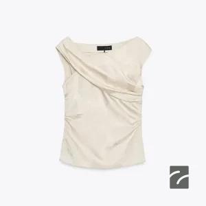 بالاپوش یقه و آستین نامتقارن چین‌دار از برند زارا (زنانه)