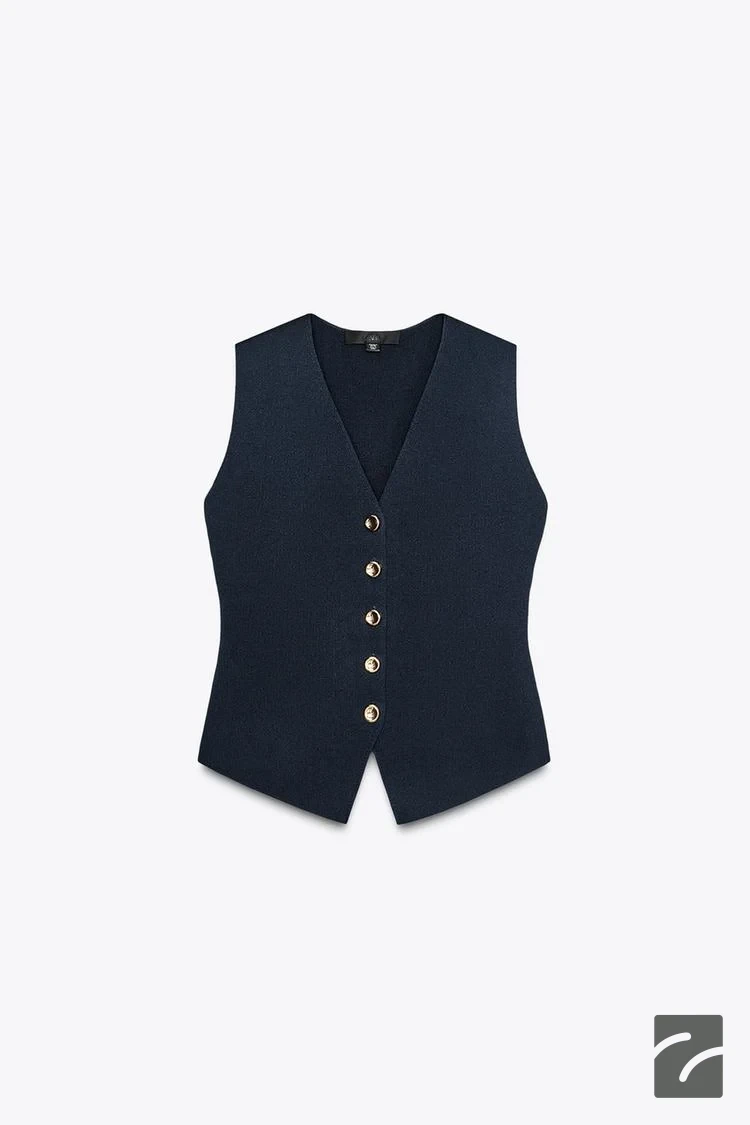 بلوز یقهدار کلاسی و بدون آستین از برند زارا (زنانه)