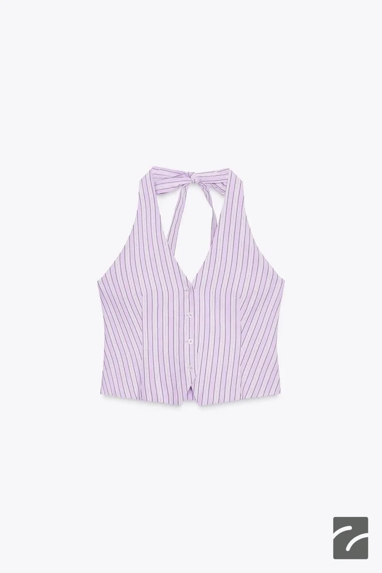 بالا تنه یقه هالتر و پشت باز از برند زارا (زنانه)