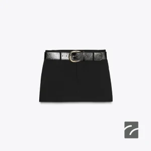 دامن شورت کمربند دار با جیب از برند زارا (زنانه)