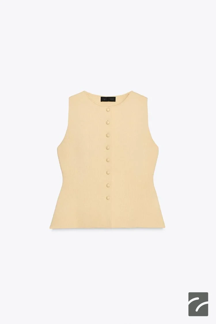 جلیقه بدون آستین یقه دوچرخهای از برند زارا (زنانه)