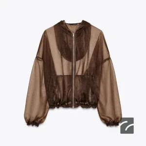 کت جکیتی کلاهدار با جیب جلو از برند زارا (زنانه)