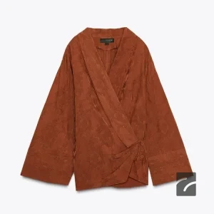 کیمونو زنانه با یقه V و چین‌دار از برند زارا (زنانه)