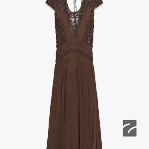 لباس بلند زنانه با تزئینات قلاب‌بافی از برند زارا (زنانه)