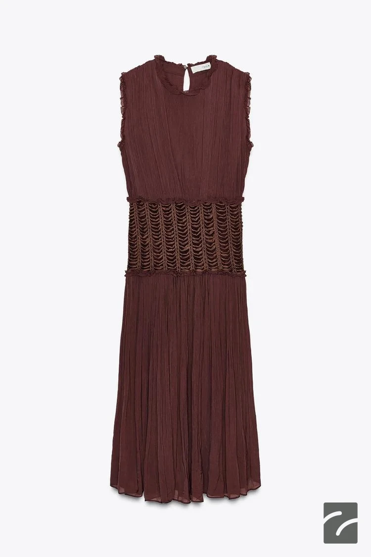 لباس بلند زنانه یقه گرد بدون آستین از برند زارا (زنانه)