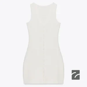 لباس کوتاه بافتنی یقه V بدون آستین از برند زارا (زنانه)