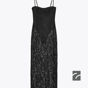 لباس میدی نیمه شفاف با چاک کناری از برند زارا (زنانه)