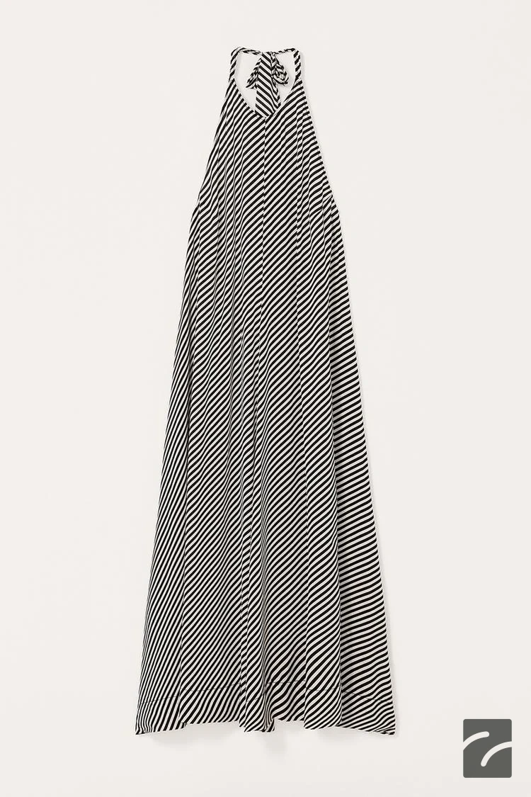 لباس ویسکوز یقه هالتری پشت باز از برند زارا (زنانه)