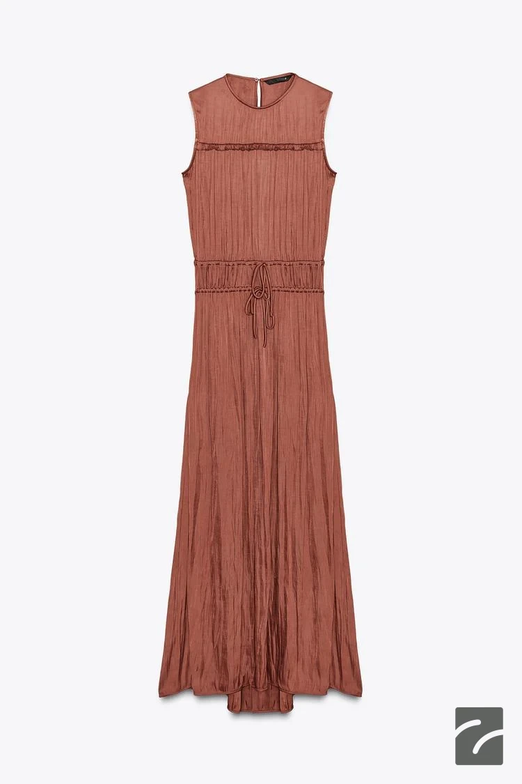 پیراهن بدون آستین با دامن چیندار از برند زارا (زنانه)