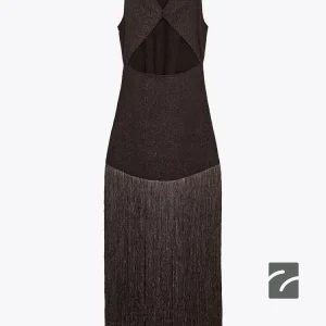 پیراهن بدون آستین یقه بیزیکلت از برند زارا (زنانه)