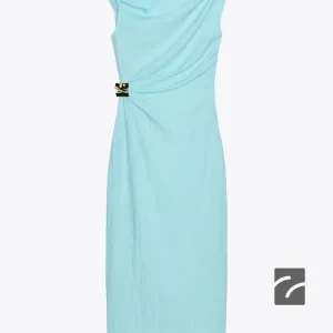 پیراهن بدون آستین یقه نامتقارن با چاک از برند زارا (زنانه)