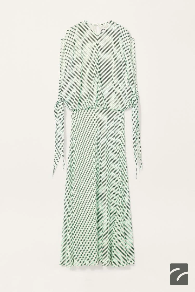 پیراهن بلند ویسکوز با یقه گرد از برند زارا (زنانه)