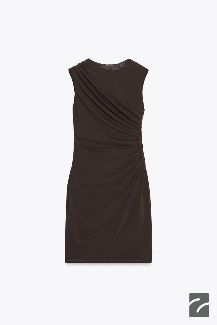 پیراهن کوتاه بدون آستین چیندار از برند زارا (زنانه)