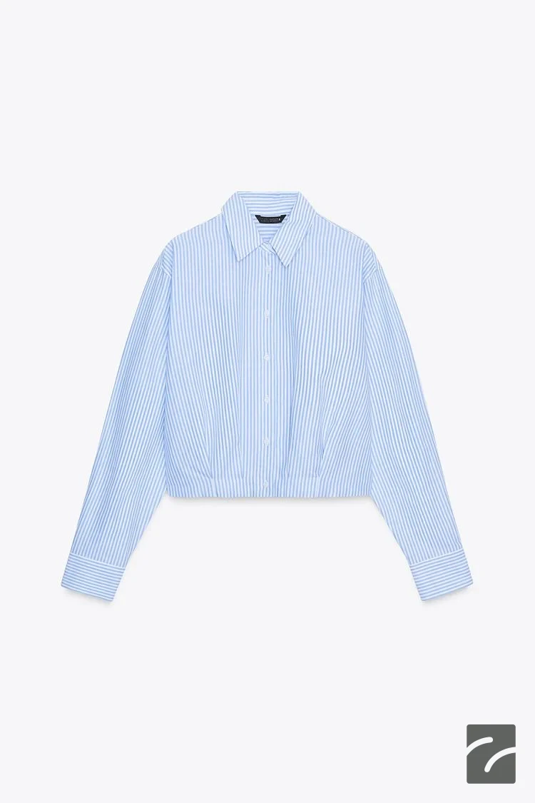 پیراهن کوتاه آستین بلند با دکمه از برند زارا (زنانه)