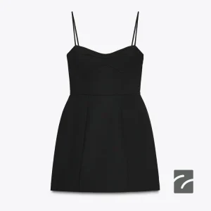 پیراهن کوتاه یقه دوچرخه‌ای با بند ناز از برند زارا (زنانه)