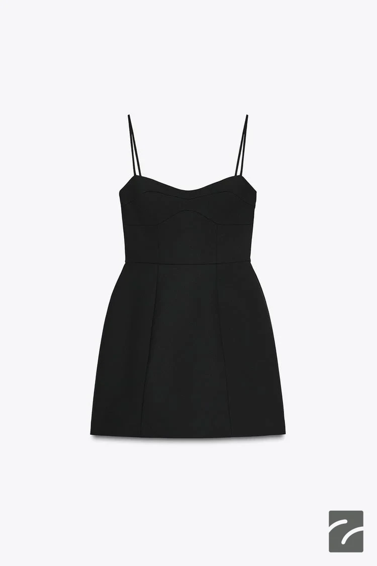 پیراهن کوتاه یقه دوچرخهای با بند ناز از برند زارا (زنانه)