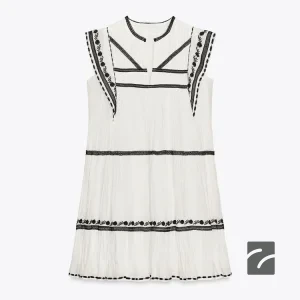 پیراهن کوتاه زنانه با گلدوزی از برند زارا (زنانه)