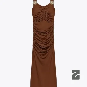 پیراهن میدی چسبان با یقه صاف از برند زارا (زنانه)