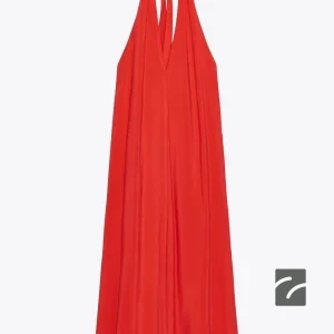 پیراهن میدی یقه هالتر با پشت باز از برند زارا (زنانه)