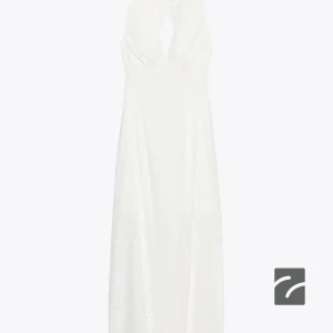 پیراهن میدی یقه هالتر با زیپ مخفی از برند زارا (زنانه)