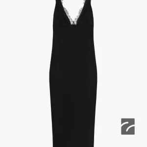 پیراهن میدی یقه V با دانتل از برند زارا (زنانه)