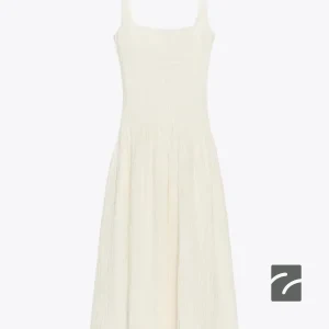 پیراهن میدی یقه‌دار با دامن A از برند زارا (زنانه)