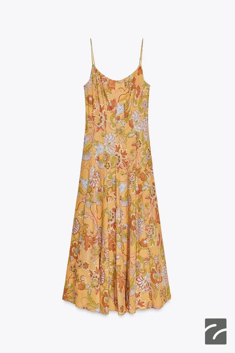 پیراهن میدی زنانه با چاپ گل از برند زارا (زنانه)