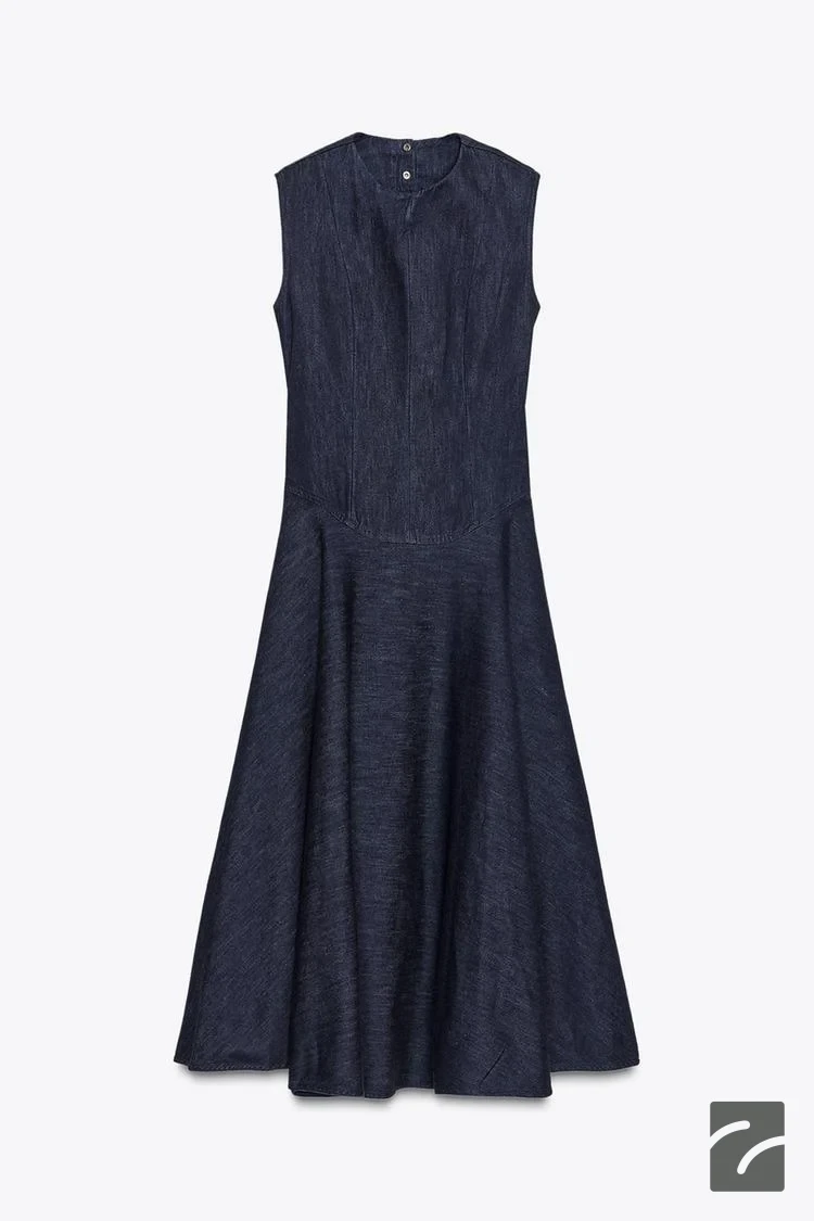 پیراهن میدی زنانه بدون آستین از برند زارا (زنانه)