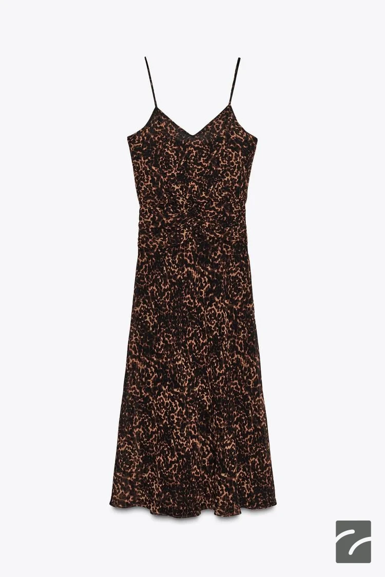 پیراهن نازک یقه V با بند قابل تنظیم از برند زارا (زنانه)