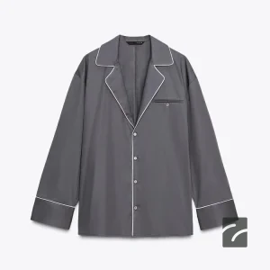 پیراهن آستین بلند یقه کلاسیک با جیب از برند زارا (زنانه)