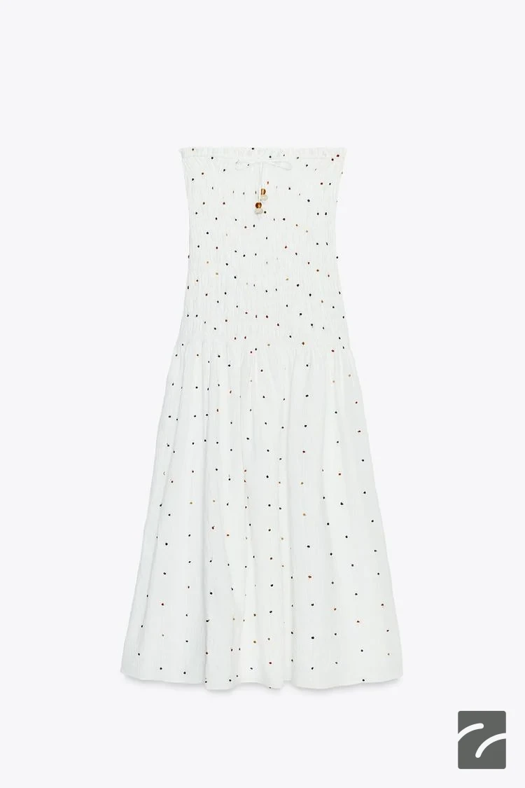 پیراهن یقه گرد بافت مشبک رنگی از برند زارا (زنانه)