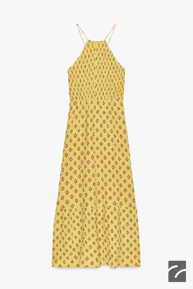 پیراهن یقه هالتر با بافت مشبک از برند زارا (زنانه)