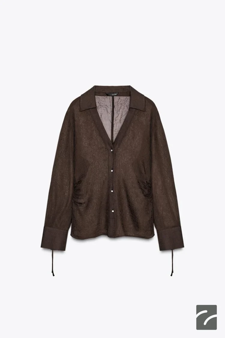 پیراهن یقه V با دکمههای زینتی از برند زارا (زنانه)