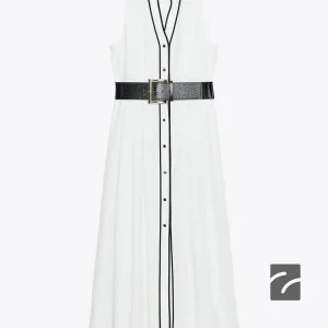 پیراهن یقه V کلاسی و شیک بدون آستین از برند زارا (زنانه)