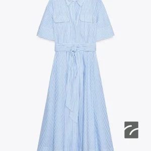 پیراهن زنانه با یقه و جیب سینه از برند زارا (زنانه)