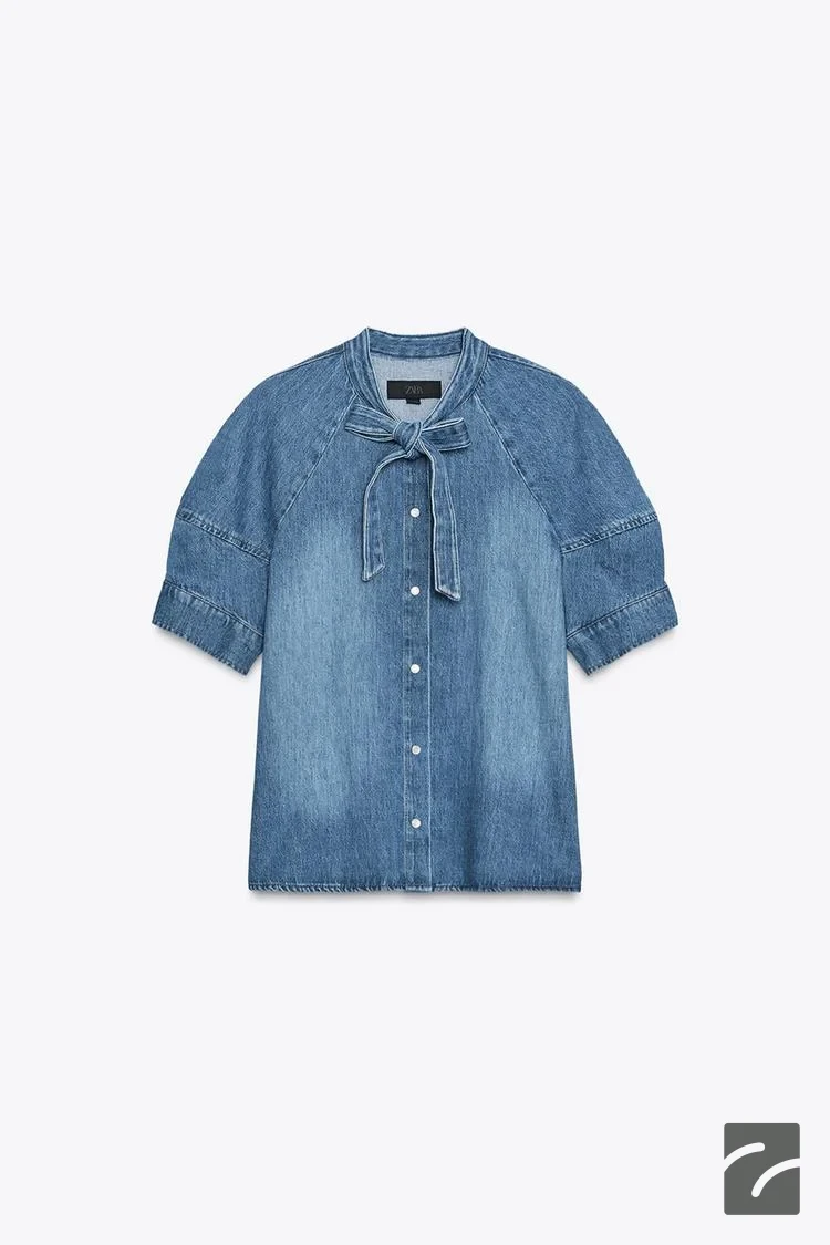 پیراهن زنانه یقه دوچرخهای با دکمه از برند زارا (زنانه)