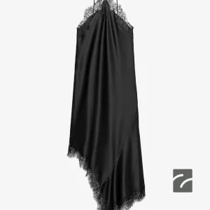 پیراهن زنانه یقه هالتر با دانتل از برند زارا (زنانه)