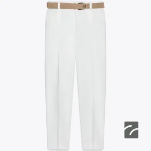 شلوار بلند کمر کشی با جیب از برند زارا (زنانه)