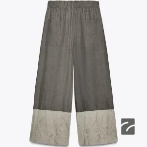 شلوار زنانه با کمر کشی و گشاد از برند زارا (زنانه)