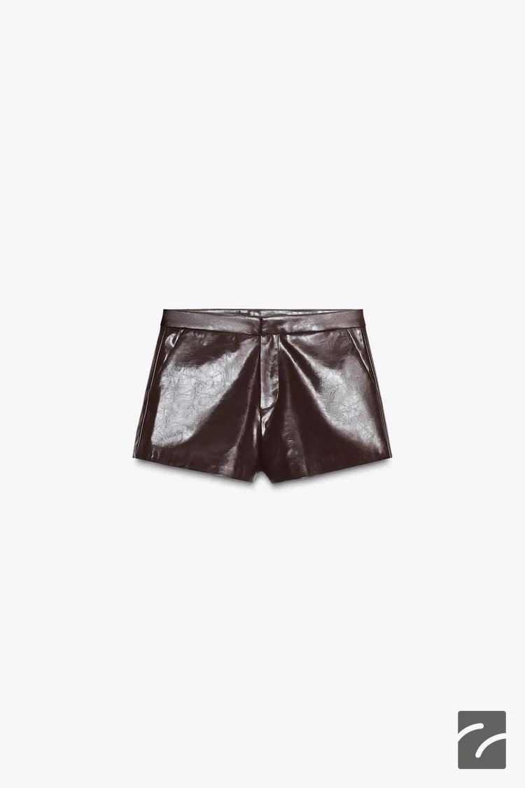 شلوارک کمر بلند با جیب زیپدار از برند زارا (زنانه)