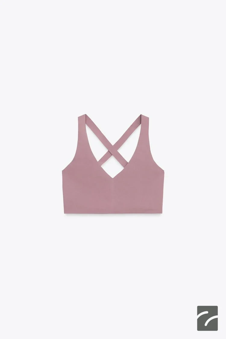 تاپ زنانه یقه V با بند متقاطع از برند زارا (زنانه)