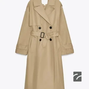 ترنچکت کلاپا با جیب و کمربند از برند زارا (زنانه)